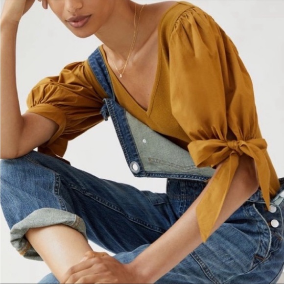 Anthropologie Puffed Sleeve Top NWT - Picture 3 of 11